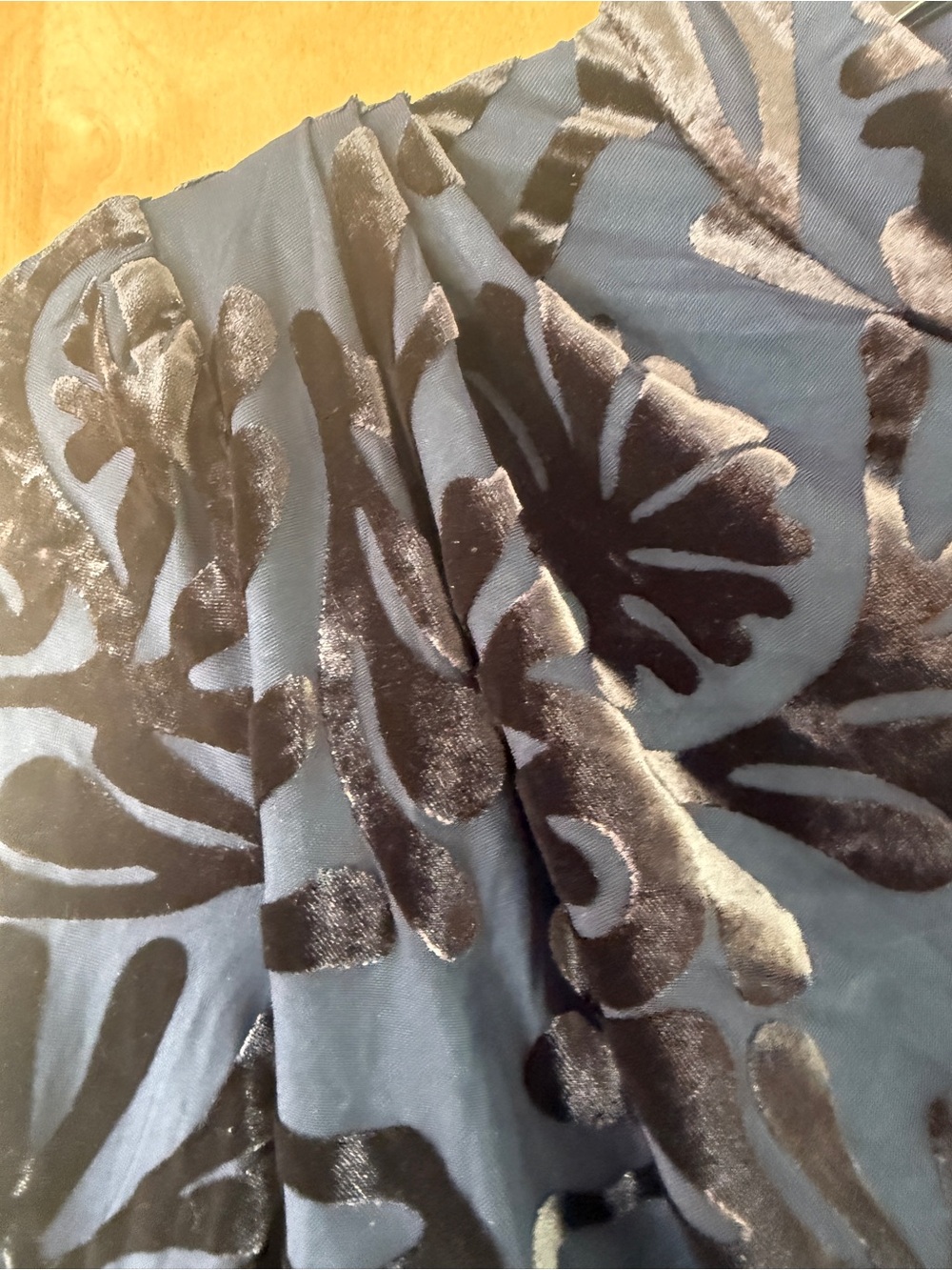 Sea New York Alia Stretch Burnout Velvet Midi Dress Navy Blue Black NWT XS - Picture 10 of 14